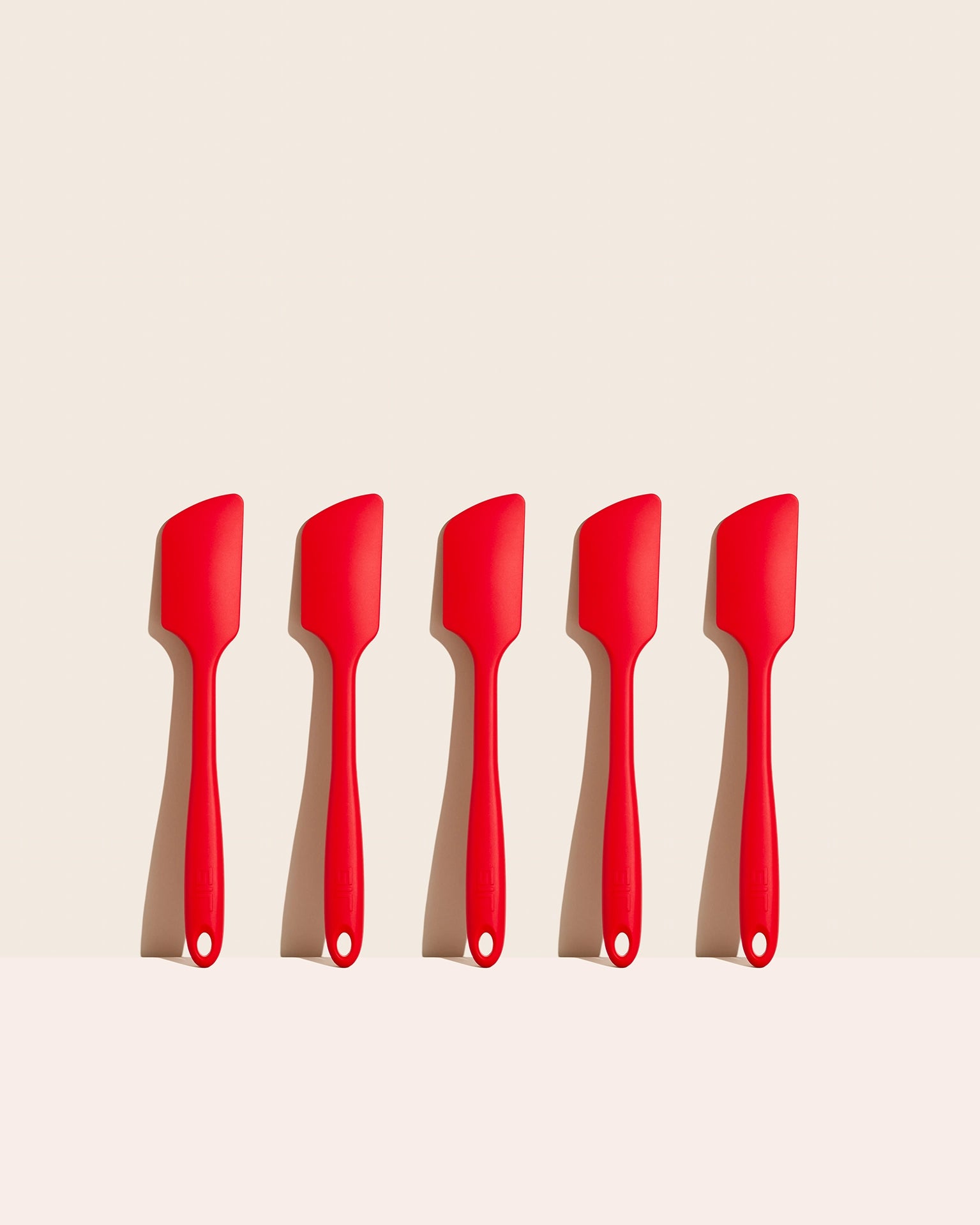 GIR 5-Piece silicone spatula set in red - heat-resistant cooking spatulas