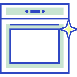 An illustration of a dishwasher representing dishwasher safe.